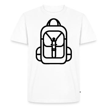 Sac à dos - T-shirt Premium bio Homme - blanc - Devant - Nico (187cm)
