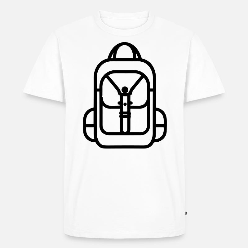 Rucksack - Männer Premium Bio T-Shirt - Weiß