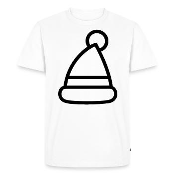 bonnet de noel - T-shirt Premium bio Homme - blanc - Devant - Nico (187cm)