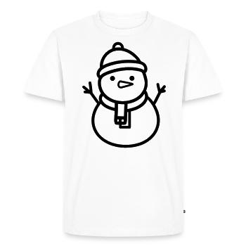 Bonhomme de neige - T-shirt Premium bio Homme - blanc - Devant - Nico (187cm)