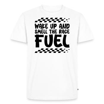 Wake Up And Smell The Race Fuel - T-shirt Premium bio Homme - blanc - Devant - Nico (187cm)