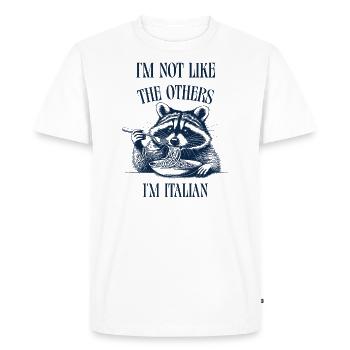 Je ne suis pas comme les autres, je suis italien - T-shirt Premium bio Homme - blanc - Devant - Nico (187cm)