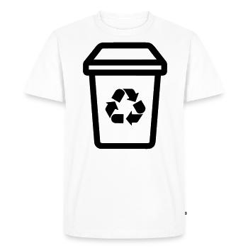 poubelle - T-shirt Premium bio Homme - blanc - Devant - Nico (187cm)