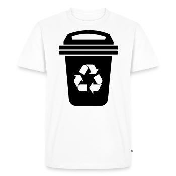poubelle - T-shirt Premium bio Homme - blanc - Devant - Nico (187cm)