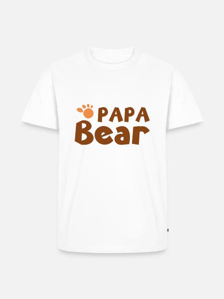 Papa Ours - T-shirt Premium bio Homme - blanc