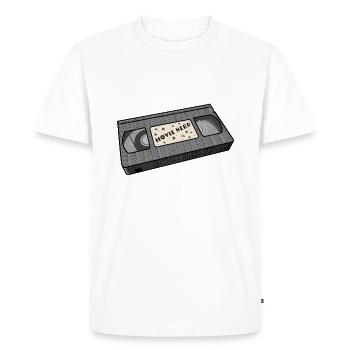 Nerd de cinéma - T-shirt Premium bio Homme - blanc - Devant - Nico (187cm)