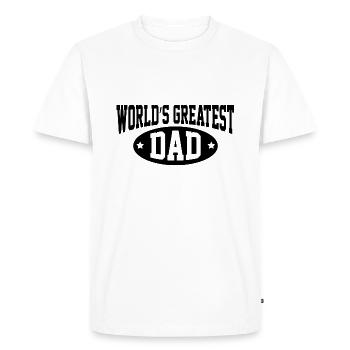 Le plus grand papa du monde - T-shirt Premium bio Homme - blanc - Devant - Nico (187cm)