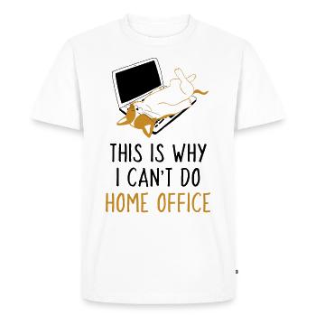 Home Office Travail Chat Amoureux des chats - T-shirt Premium bio Homme - blanc - Devant - Nico (187cm)