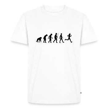Evolution Human Monkey Jogging Jogger Running Sport - Men's Premium Organic T-Shirt - white - Front - Nico (187cm)