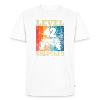 Joyeux anniversaire - 42e anniversaire pour les joueurs - T-shirt Premium bio Homme - blanc - Devant - Nico (187cm)
