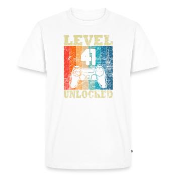 Joyeux anniversaire - 41e anniversaire pour les joueurs - T-shirt Premium bio Homme - blanc - Devant - Nico (187cm)