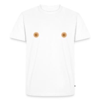 Nippel lustiger spruch - Männer Premium Bio T-Shirt - Weiß - Vorne - Nico (187cm)