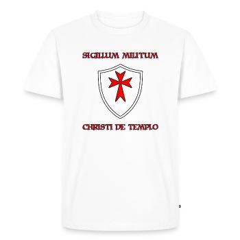 Crusader Knights Templar - Men's Premium Organic T-Shirt - white - Front - Nico (187cm)