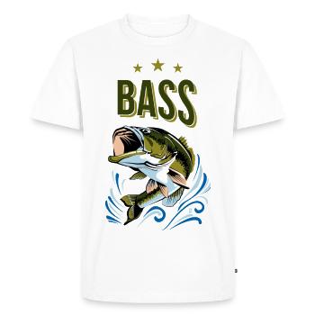 AD Bass Fishing - Men's Premium Organic T-Shirt - white - Front - Nico (187cm)