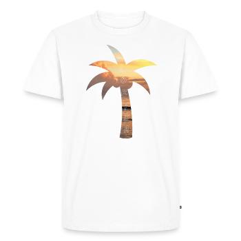 Palm tree - Florida - Men's Premium Organic T-Shirt - white - Front - Nico (187cm)