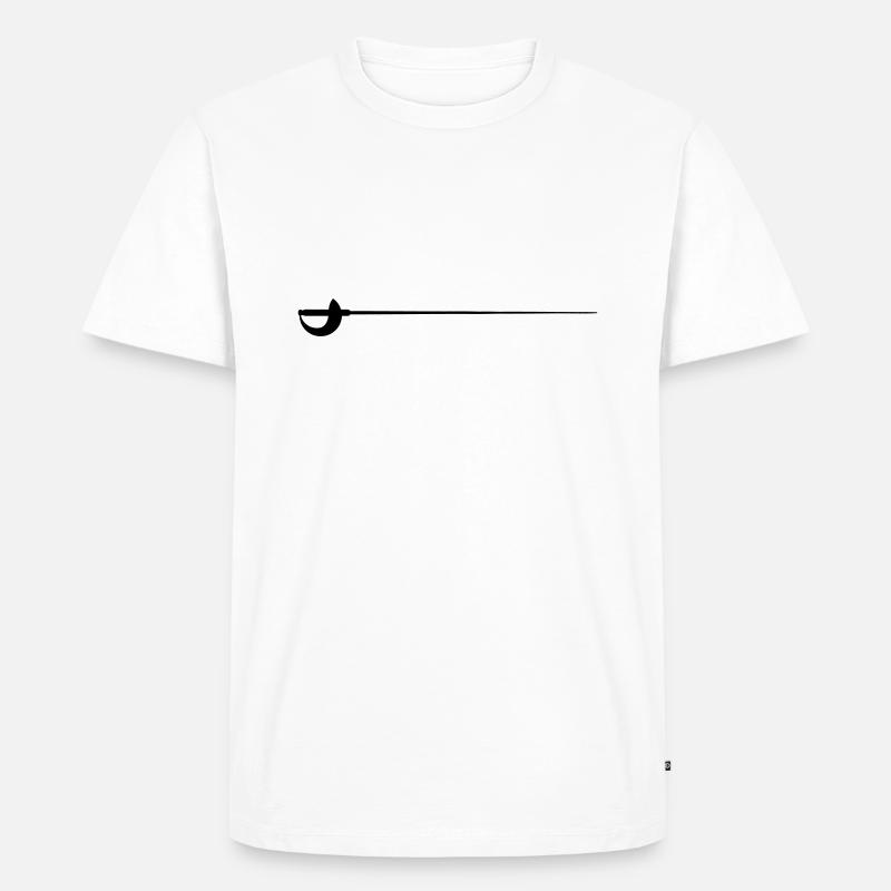 Säbel - Männer Premium Bio T-Shirt - Weiß