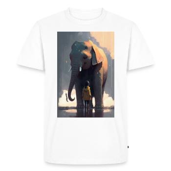 Elephant Cool Anime Manga Style Mignon - T-shirt Premium bio Homme - blanc - Devant - Nico (187cm)