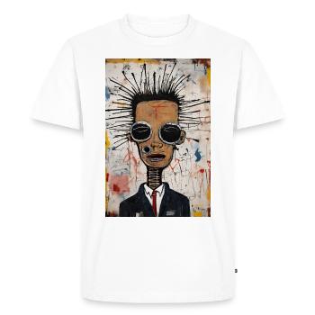 Poster: Pulling by the Hair - Men's Premium Organic T-Shirt - white - Front - Nico (187cm)