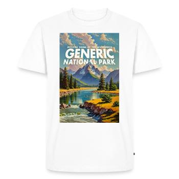 Generic National Park Postcard - Men's Premium Organic T-Shirt - white - Front - Nico (187cm)