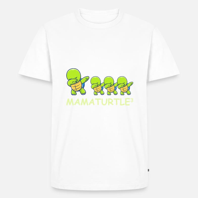 Schwanger werdene Mutter Drillinge Schildkröte - Männer Premium Bio T-Shirt - undefined