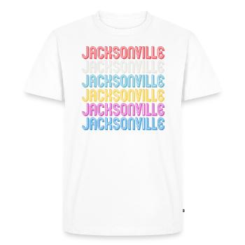 Jacksonville, Florida - Men's Premium Organic T-Shirt - white - Front - Nico (187cm)