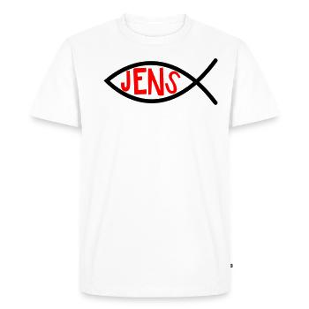 Jens Ichthys4m3 Names First names Christian - Men's Premium Organic T-Shirt - white - Front - Nico (187cm)
