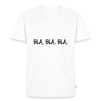 Bla Bla Bla - T-shirt Premium bio Homme - blanc - Devant - Nico (187cm)