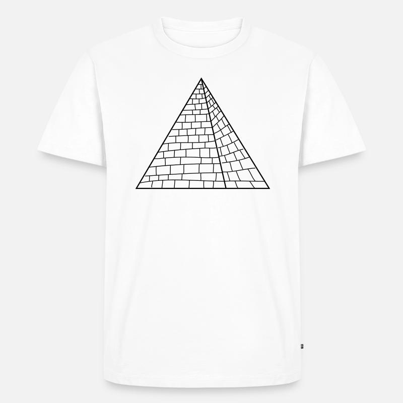 Pyramide - Männer Premium Bio T-Shirt - Weiß
