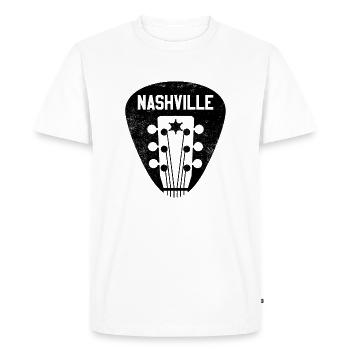 Nashville Tennessee - Guitare de musique country - T-shirt Premium bio Homme - blanc - Devant - Nico (187cm)