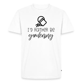 I’d rather be gardening - T-shirt Premium bio Homme - blanc - Devant - Nico (187cm)