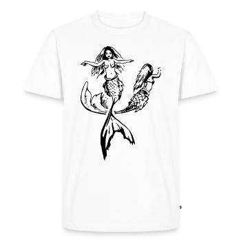 Two mermaids - Men's Premium Organic T-Shirt - white - Front - Nico (187cm)