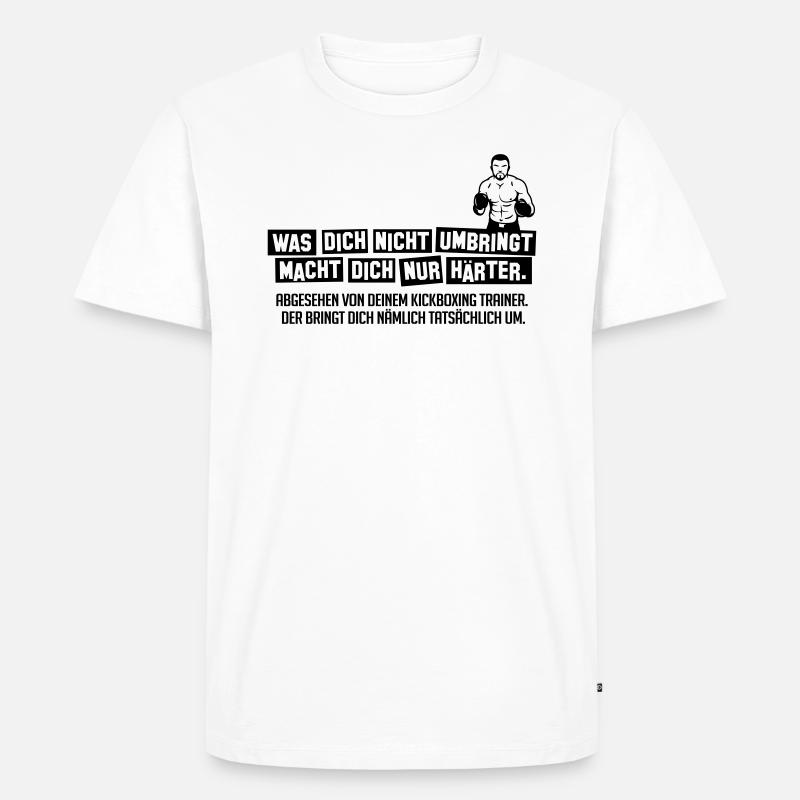 kickbox trainer - Männer Premium Bio T-Shirt - Weiß