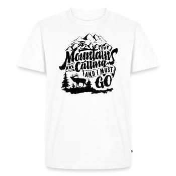 Les montagnes appelant et je dois aller - T-shirt Premium bio Homme - blanc - Devant - Nico (187cm)