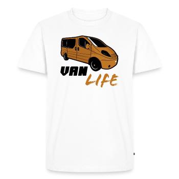 Van life - T-shirt Premium bio Homme - blanc - Devant - Nico (187cm)