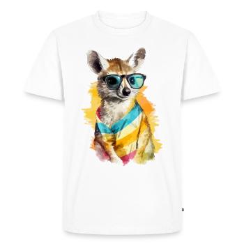 Liko le numbat à lunettes - T-shirt Premium bio Homme - blanc - Devant - Nico (187cm)