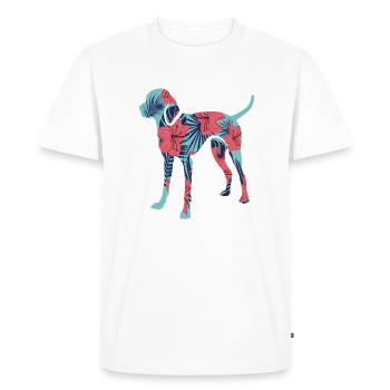 Braque de Weimar Chiens Motif de chien Braque de Weimar fille - T-shirt Premium bio Homme - blanc - Devant - Nico (187cm)