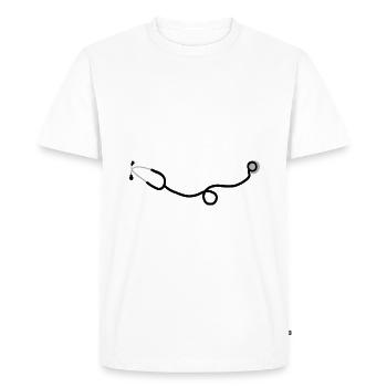 Stéthoscope - T-shirt Premium bio Homme - blanc - Devant - Nico (187cm)