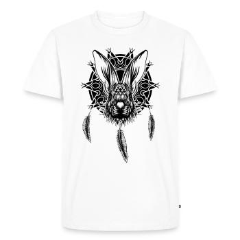 Rabbit - Men's Premium Organic T-Shirt - white - Front - Nico (187cm)