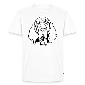 BLOODHOUND chiens chien Wilsigns Jagdhunde chien de chasse - T-shirt Premium bio Homme - blanc - Devant - Nico (187cm)