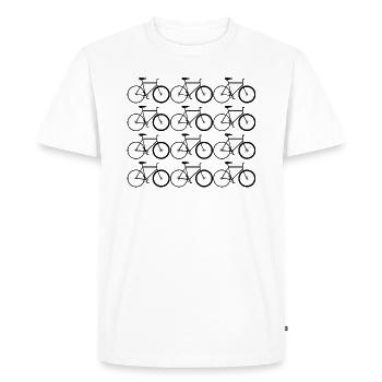 Amour de vélo, vélo, vélo, vélos, vélo de route - T-shirt Premium bio Homme - blanc - Devant - Nico (187cm)