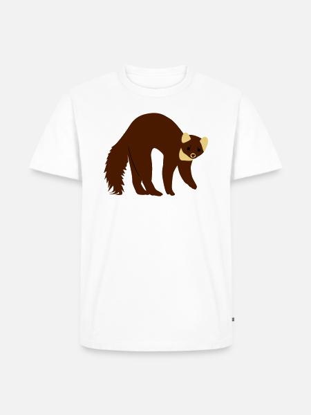 marder - Männer Premium Bio T-Shirt - Weiß