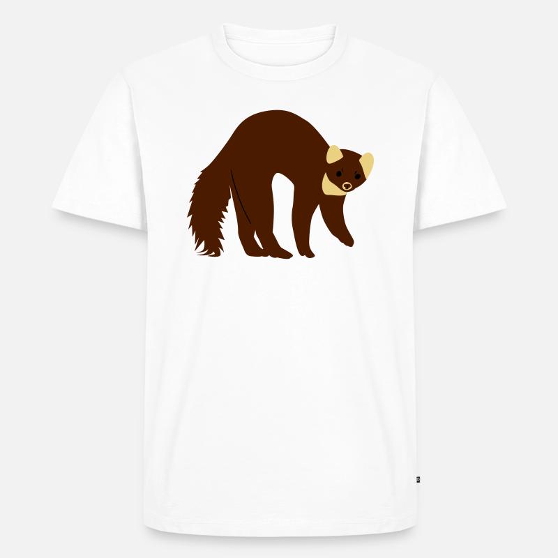 marder - Männer Premium Bio T-Shirt - Weiß