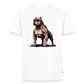 Bitbull Le Gorille - T-shirt Premium bio Homme - blanc - Devant - Nico (187cm)