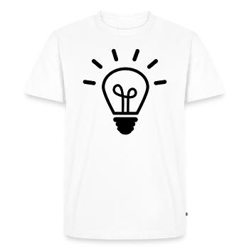ampoule - T-shirt Premium bio Homme - blanc - Devant - Nico (187cm)