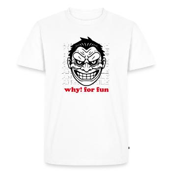 Smiling Enigma - Men's Premium Organic T-Shirt - white - Front - Nico (187cm)