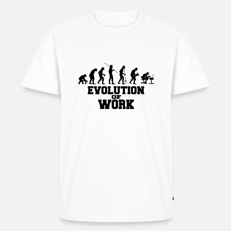Evolution of Work Geschenk - Männer Premium Bio T-Shirt - Weiß