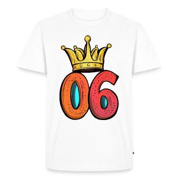 Couronne à 6 chiffres - T-shirt Premium bio Homme - blanc - Devant - Nico (187cm)