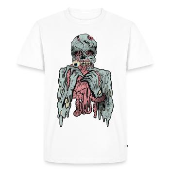 Scary Cannibal Zombies - Men's Premium Organic T-Shirt - white - Front - Nico (187cm)