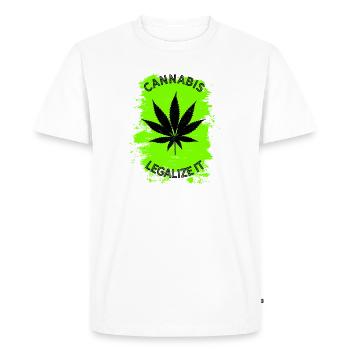 Legalize it Cannabis - Legalization Marijuana THC - Men's Premium Organic T-Shirt - white - Front - Nico (187cm)