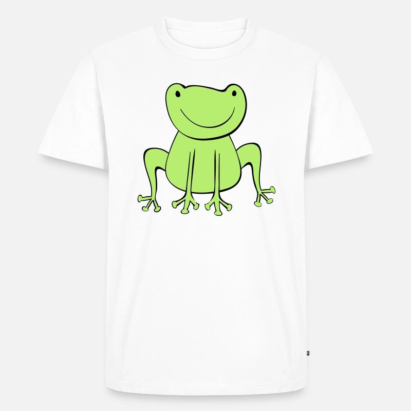 frosch - Männer Premium Bio T-Shirt - Weiß